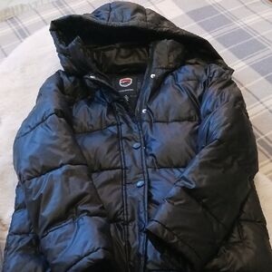 Black Puffer Jacket with Hood